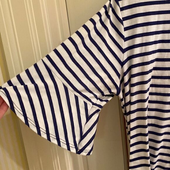 ASOS Bluebelle Maternity striped high low flutter sleeve dress size 16 - Picture 3 of 4